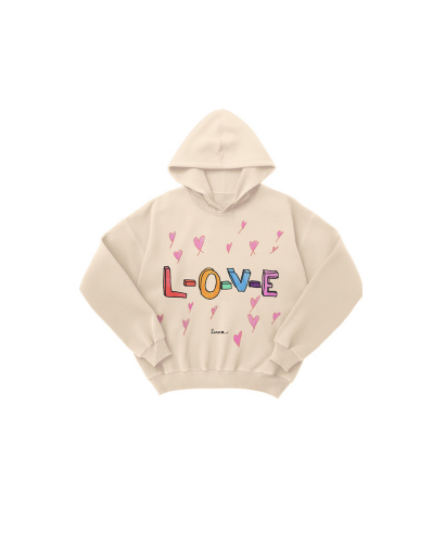 L-O-V-E Hoodie Oatmeal - Children's Sizes Available!